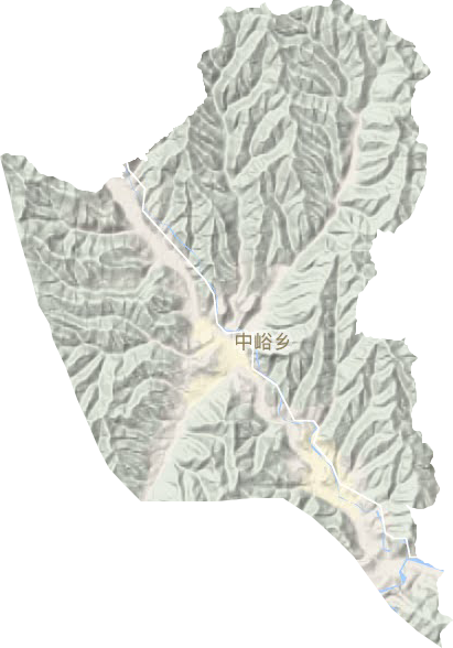 中峪乡地形地图