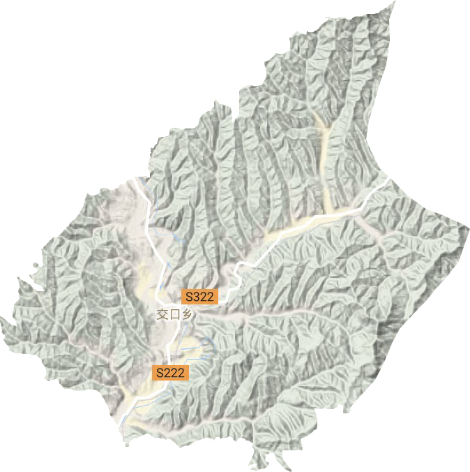 交口乡地形地图