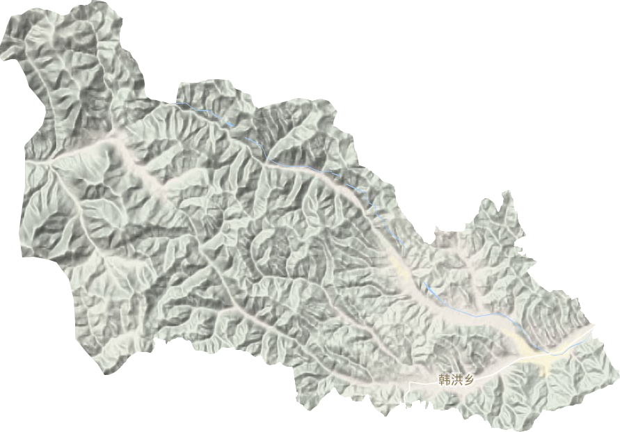 韩洪乡地形地图