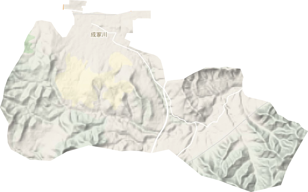 成家川街道地形地图
