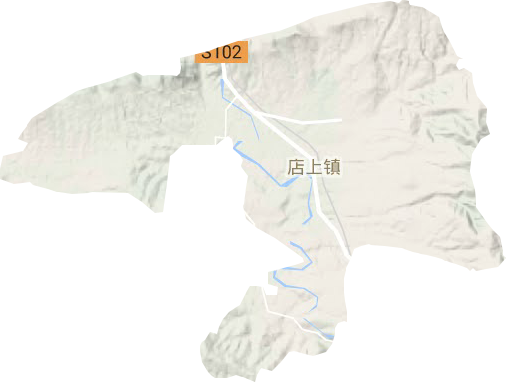 店上镇地形地图