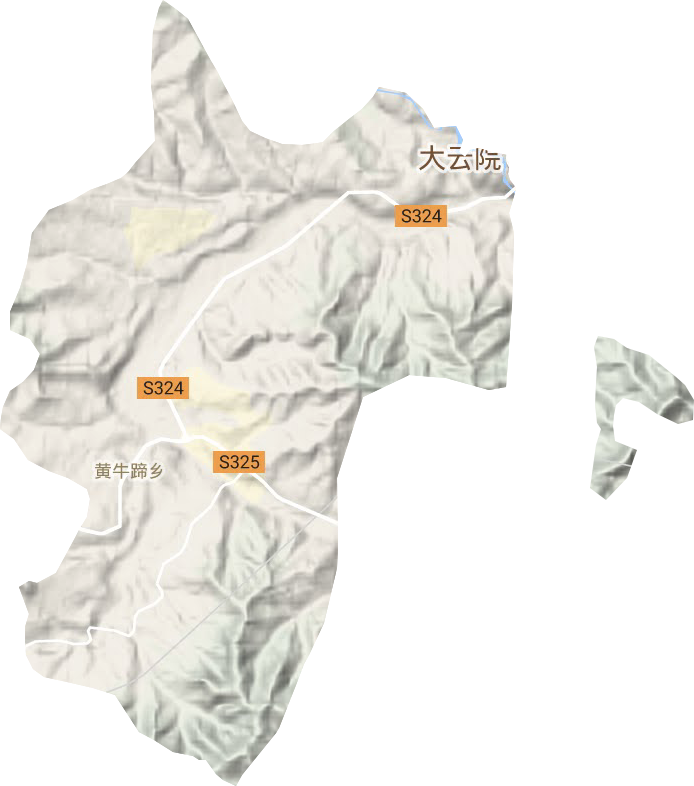 黄牛蹄乡地形地图
