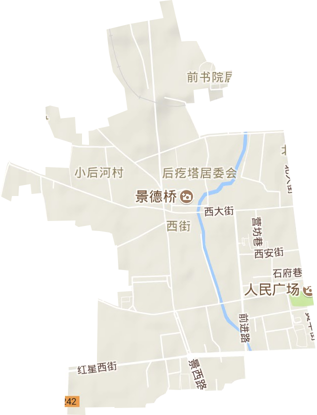 西街街道地形地图
