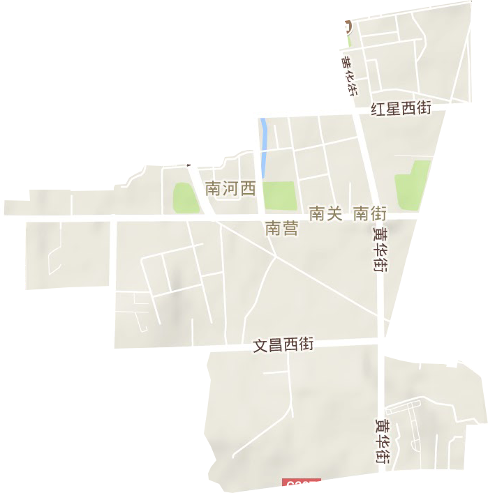 南街街道地形地图