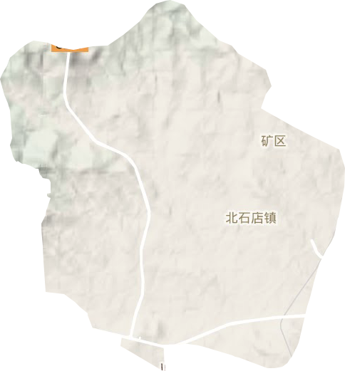 北石店镇地形地图