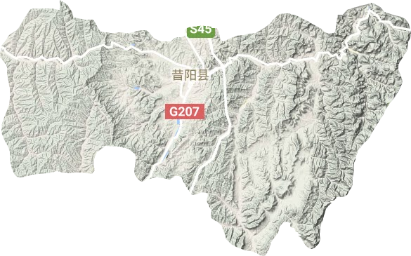 昔阳县地形地图