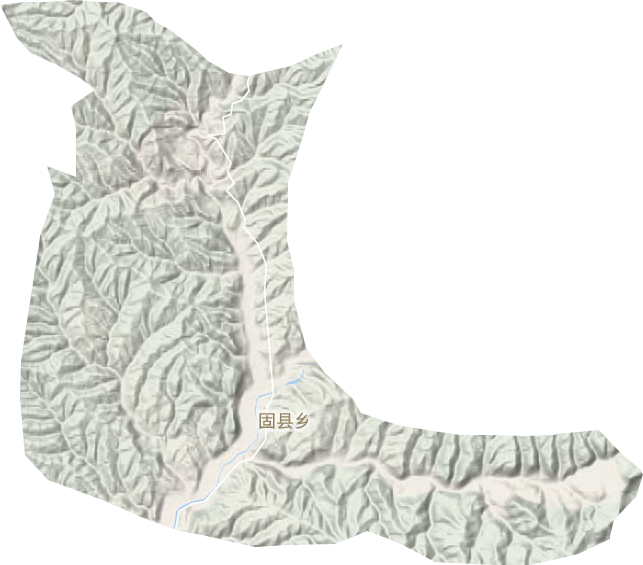 固县乡地形地图