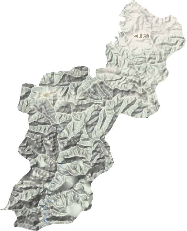 河北镇地形地图
