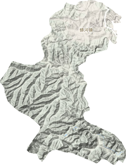 蟒河镇地形地图