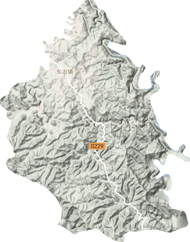 东冶镇地形地图
