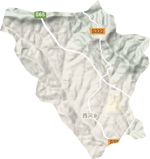 西河乡地形地图