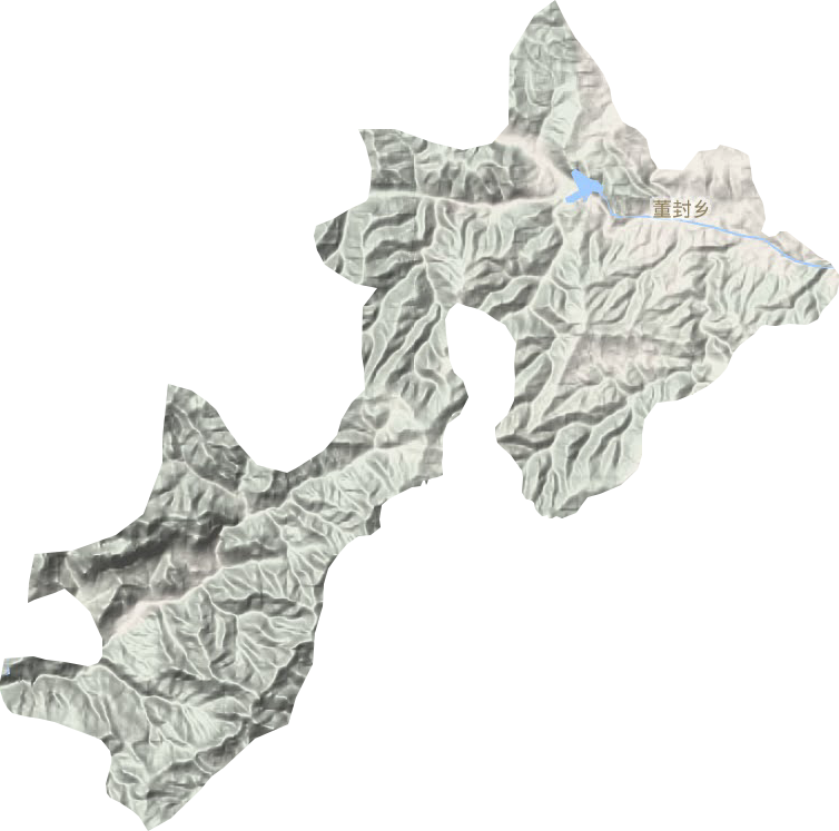 董封乡地形地图