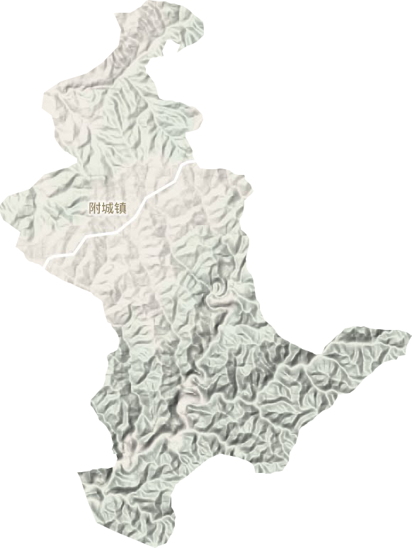 附城镇地形地图