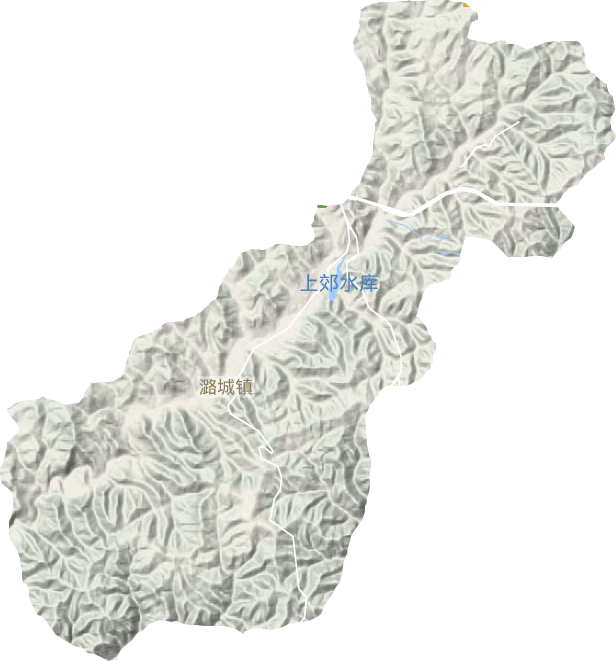 潞城镇地形地图