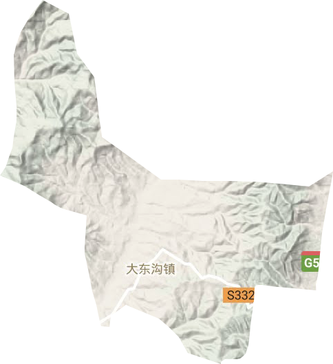 大东沟镇地形地图