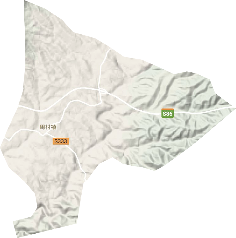 周村镇地形地图