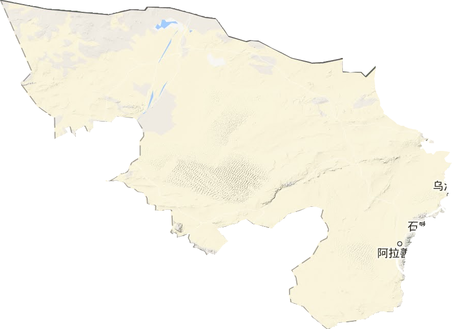 阿拉善盟地形地图