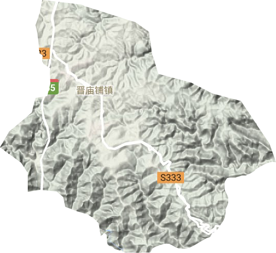 晋庙铺镇地形地图