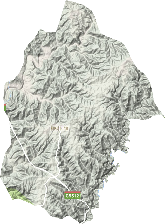 柳树口镇地形地图