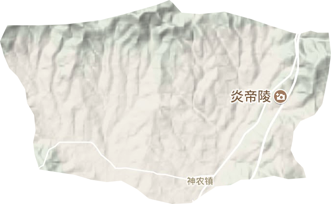 神农镇地形地图