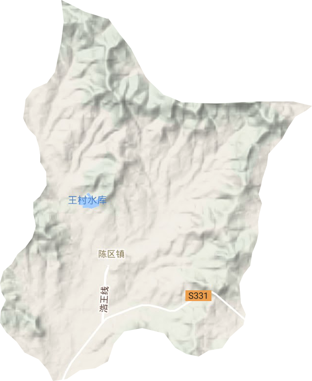 陈区镇地形地图