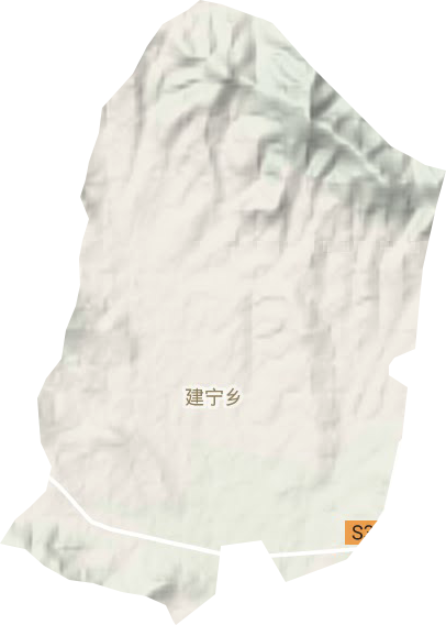 建宁乡地形地图