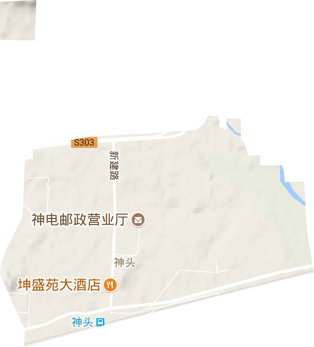 神头街道地形地图