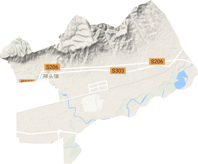 神头镇地形地图