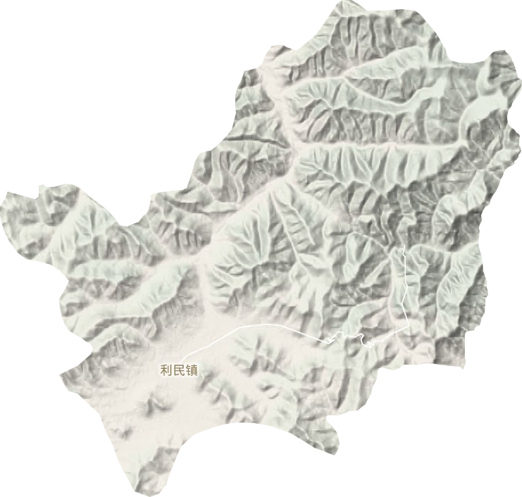 利民镇地形地图