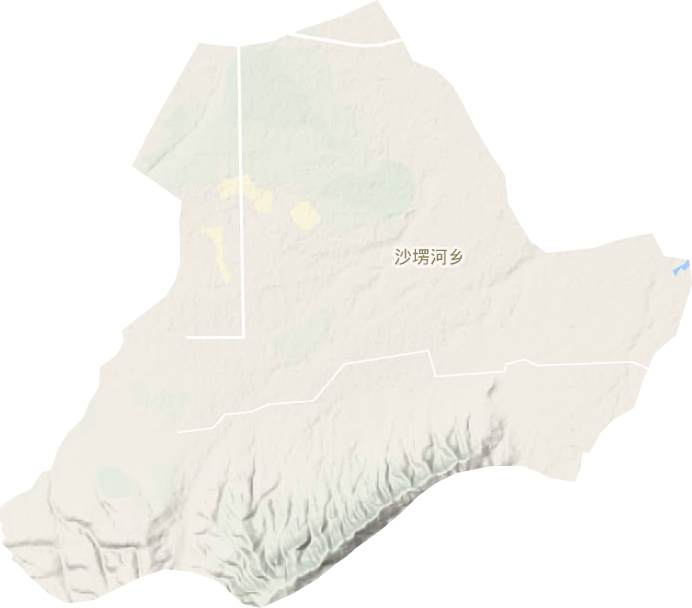 沙塄河乡地形地图