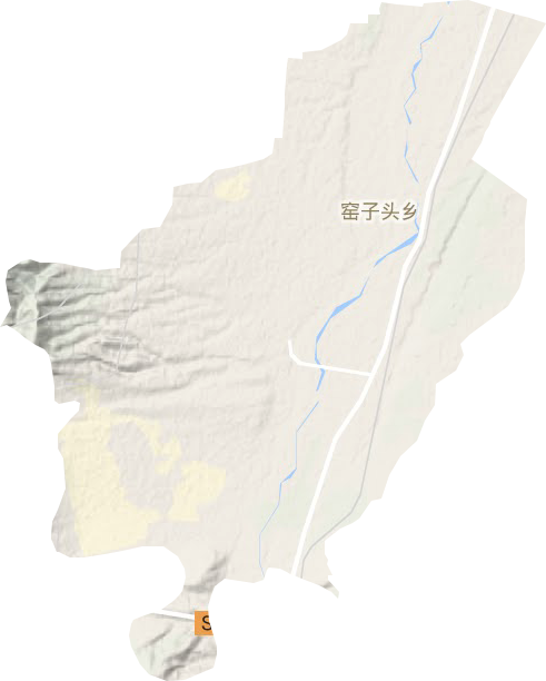 窑子头乡地形地图