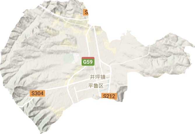 井坪镇地形地图