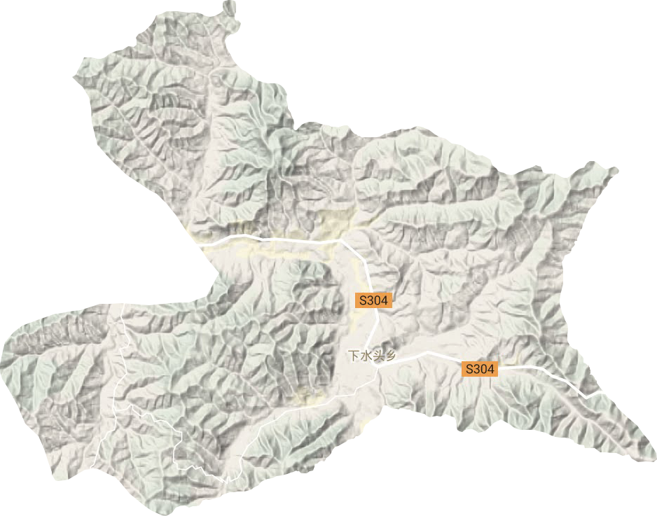 下水头乡地形地图