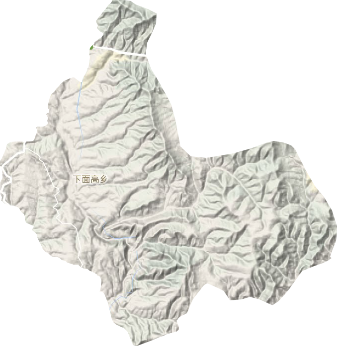 下面高乡地形地图