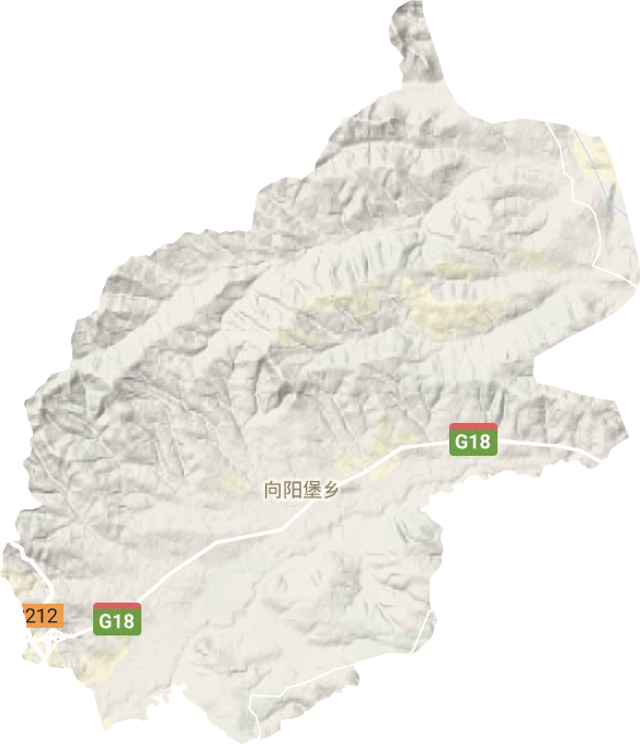 向阳堡乡地形地图