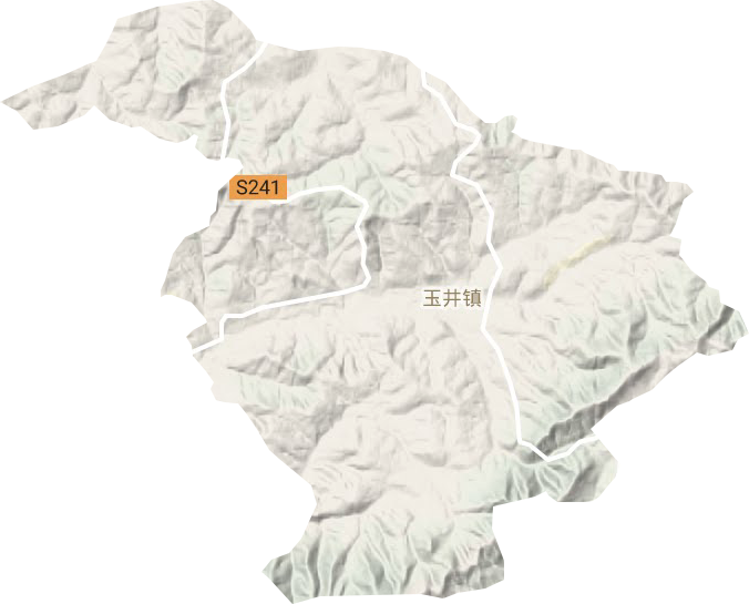 玉井镇地形地图