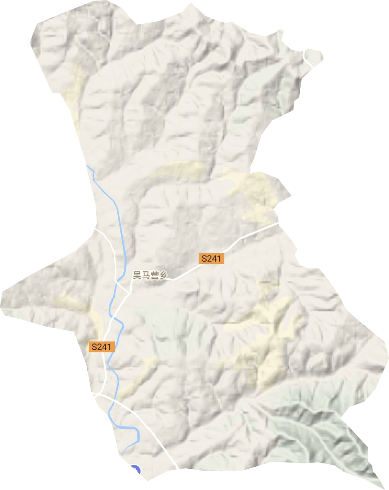 吴马营乡地形地图