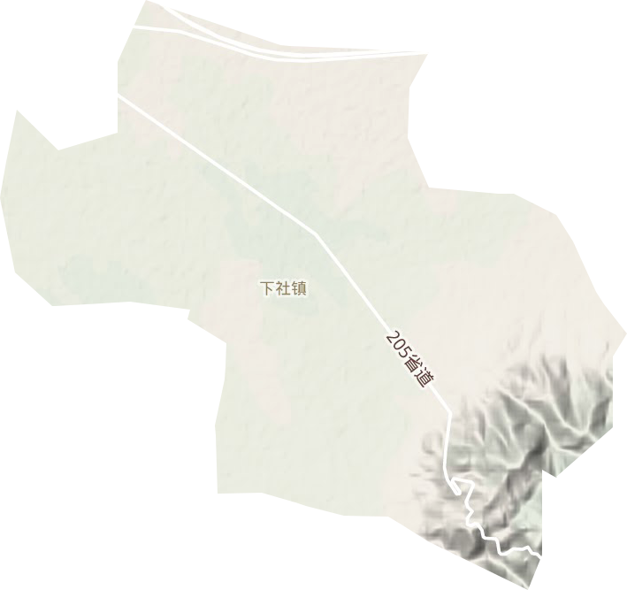 下社镇地形地图