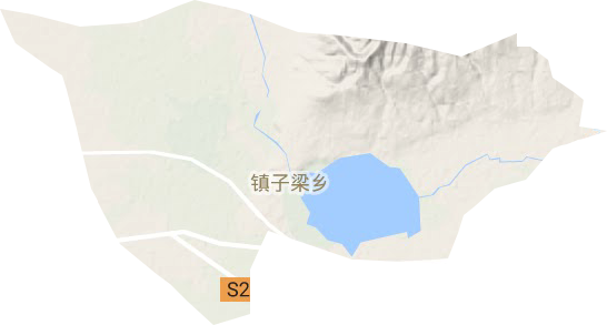 镇子梁乡地形地图