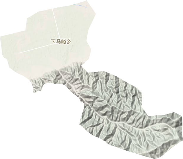 下马峪乡地形地图