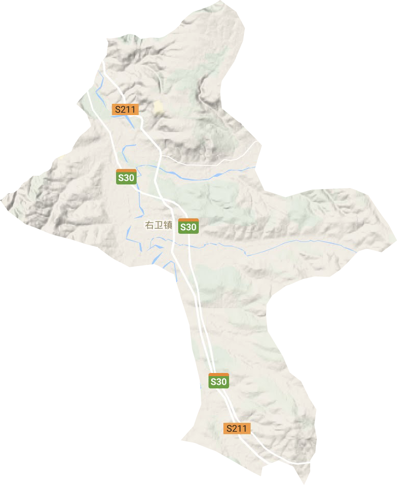 右卫镇地形地图