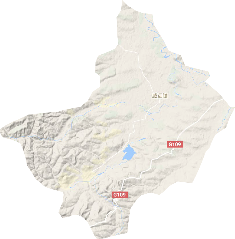 威远镇地形地图