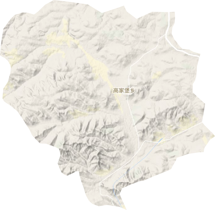 高家堡乡地形地图