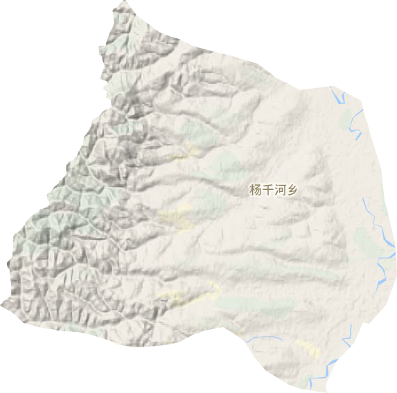 杨千河乡地形地图