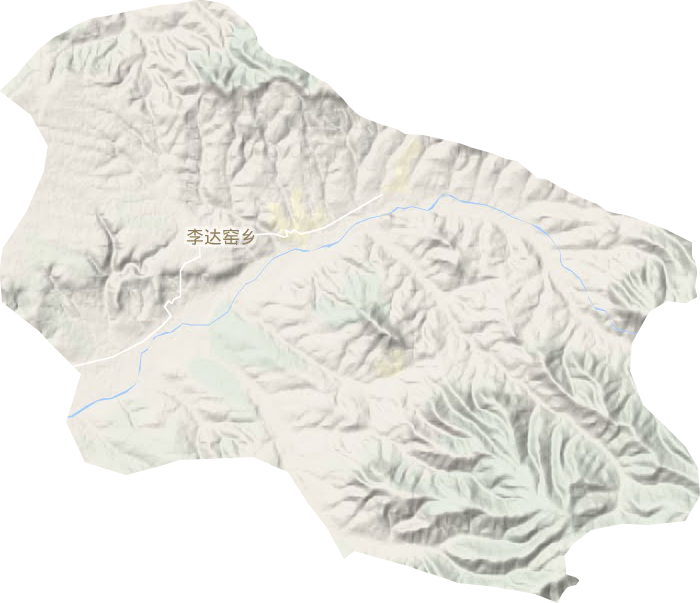 李达窑乡地形地图