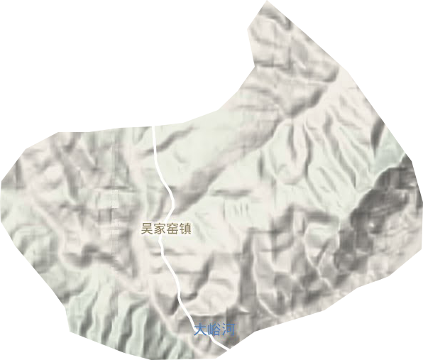 吴家窑镇地形地图