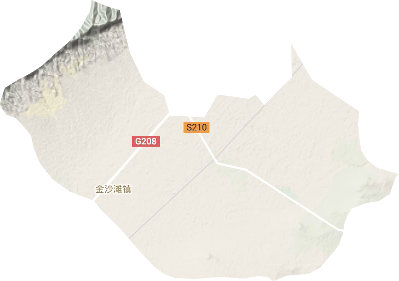 金沙滩镇地形地图