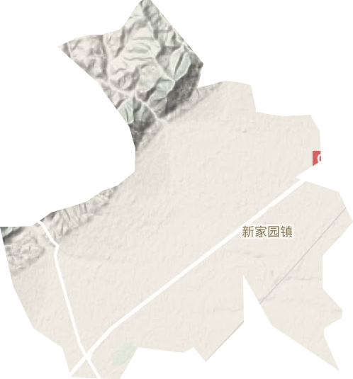 新家园乡地形地图
