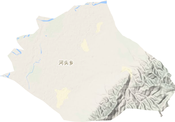 河头乡地形地图
