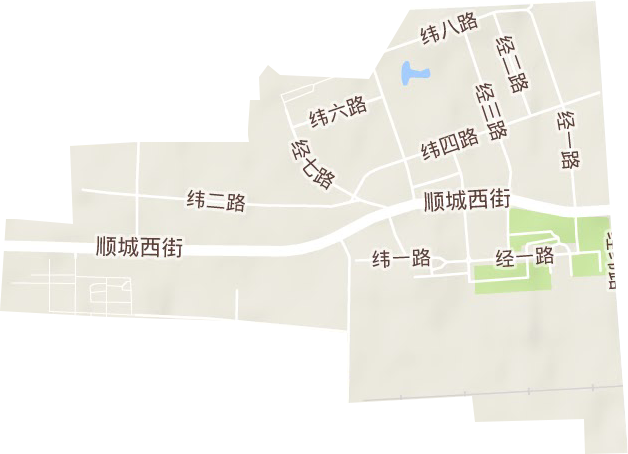 经纬街道地形地图